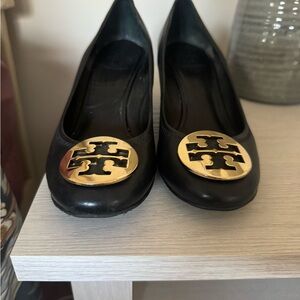 Tory Burch Black Leather Flats